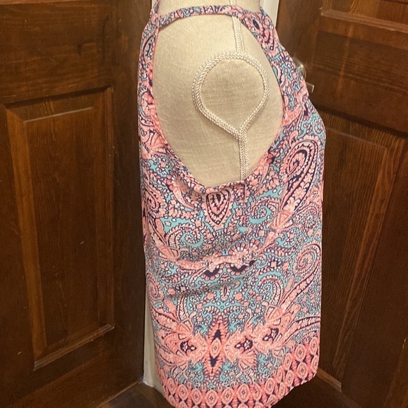 Cynthia Rowley Paisley Print Razorback Dressy Tank - Picture 4 of 6